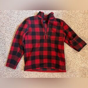North Face Men’s Plaid Fleece Pullover Quarter Zip